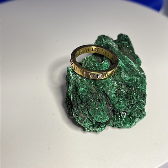 Roman Numeral Cut Out Ring With CZ’S - Picture 3 of 5